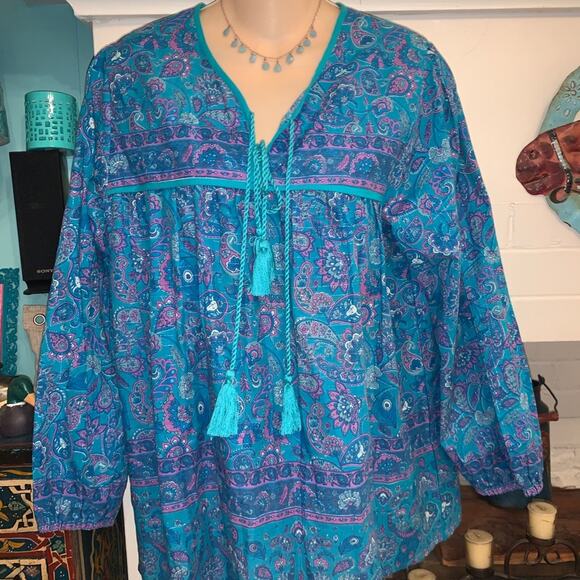 NEW HOUSE OF SKYE BOHEMIAN RHAPSODY GYPSY BLOUSE - Picture 3 of 8